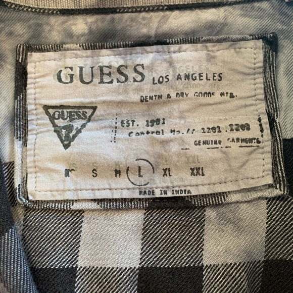 Guess Long-Sleeve black and grey cotton shirt - Picture 5 of 6